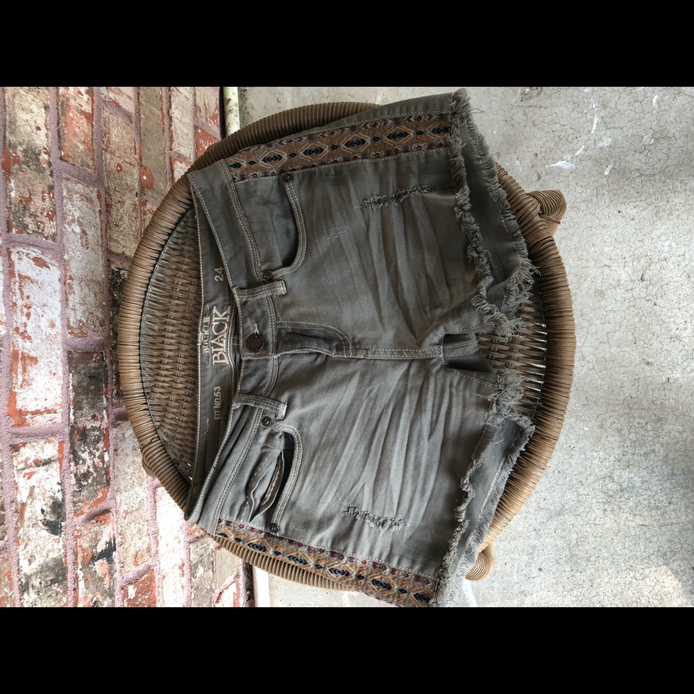 Buckle Black Shorts